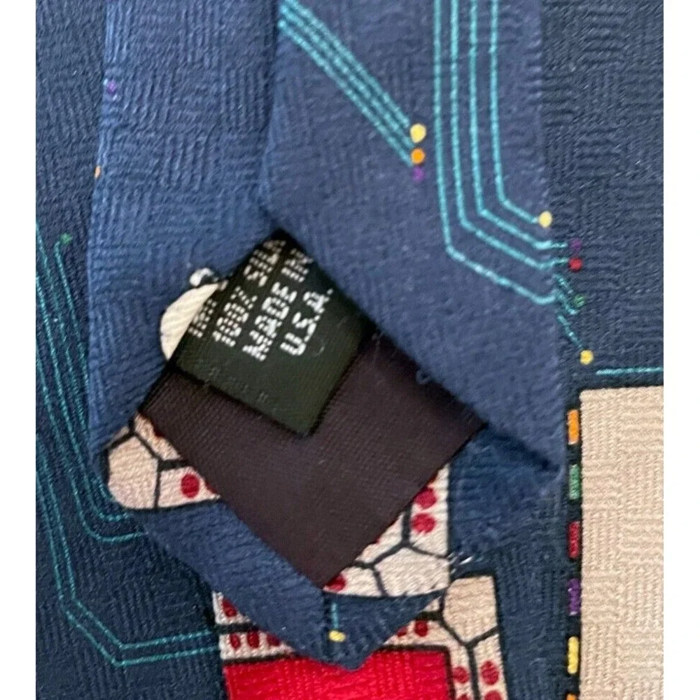 Peanuts United Feature Syndicate Men's Neck Tie Blue Micro Joe Snoopy 100% Silk